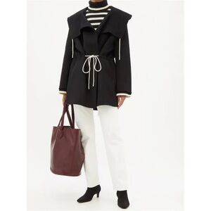 Toteme Black Jacket with White Accents